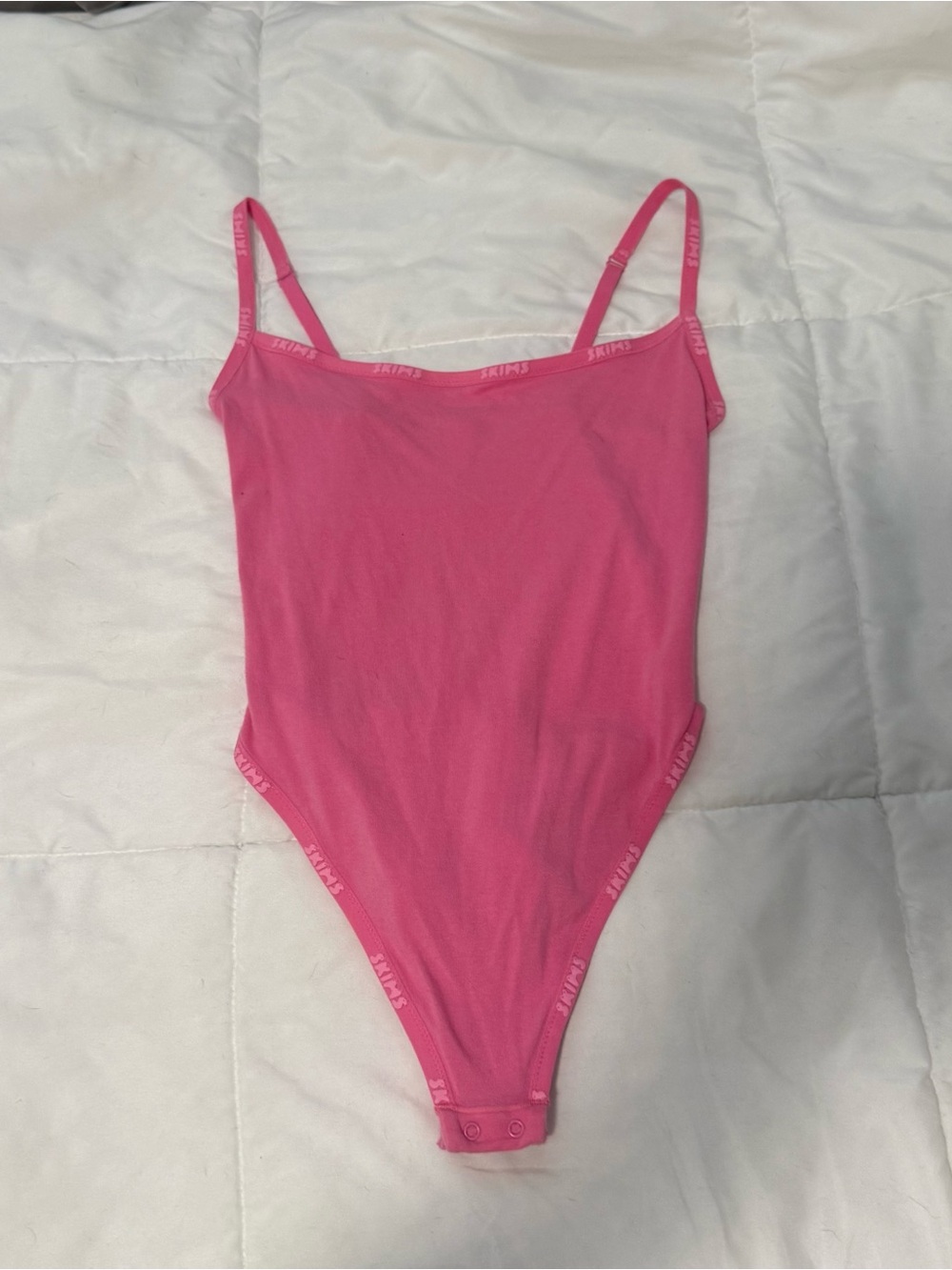 SKIMS sugar pink bodysuit